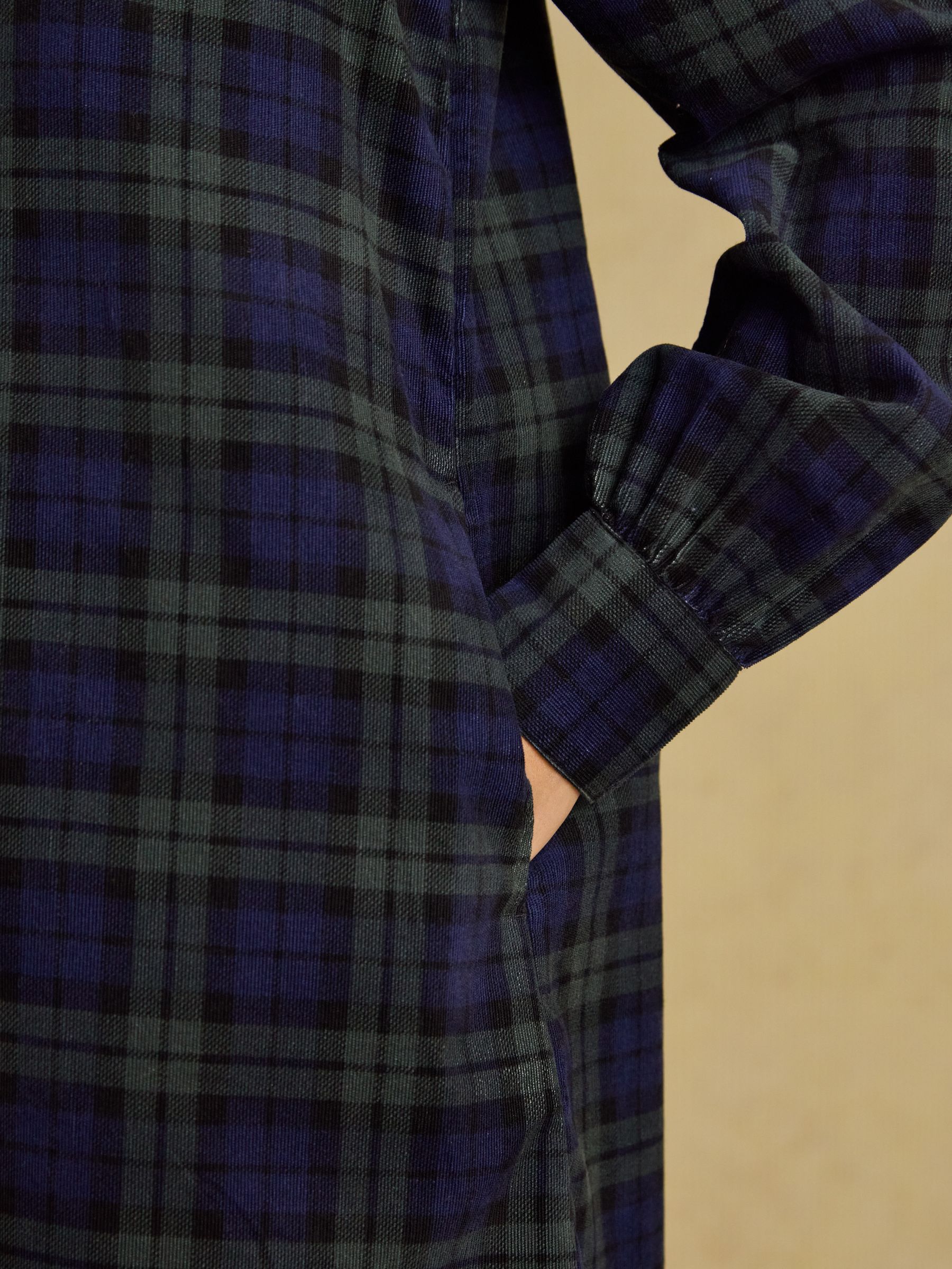 Buy Blue/Green Check - Joules Maple Cord Shift Dress from Next Saudi Arabia
