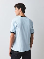 White/Navy Blue New Order Ringer T-Shirt - Image 4 of 7