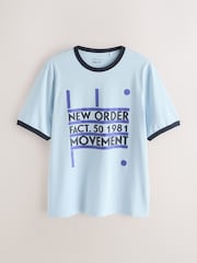 White/Navy Blue New Order Ringer T-Shirt - Image 5 of 7