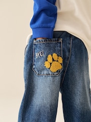 Mid Blue Denim Wide Leg Pull On Jeans (3mths-7yrs) - Image 5 of 5