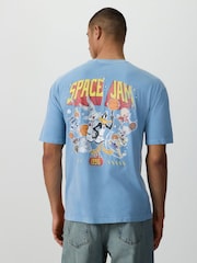 Blue Space Jam Regular Fit Graphic Print Film T-Shirt - Image 1 of 8