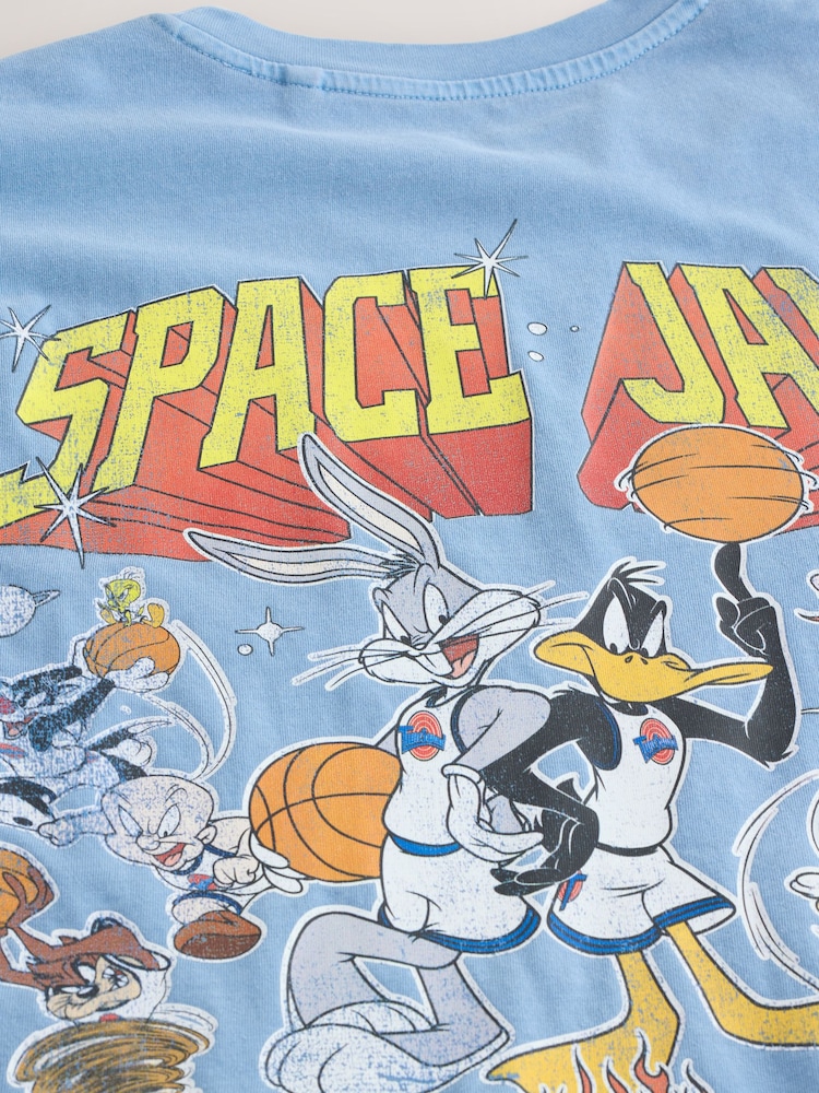 Blue Space Jam Regular Fit Graphic Print Film T-Shirt - Image 8 of 8