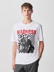 Alb Nebunesc - Măsură regular - Tricou cu imprimeu grafic al trupei - Imaginea 1 din 7