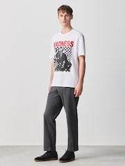 Alb Nebunesc - Măsură regular - Tricou cu imprimeu grafic al trupei - Imaginea 3 din 7