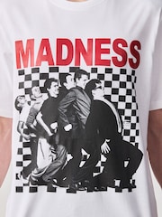 Alb Nebunesc - Măsură regular - Tricou cu imprimeu grafic al trupei - Imaginea 4 din 7