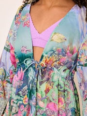 Lipsy Sea Print Chiffon Kaftan (5-16yrs) - Изображение 2 5