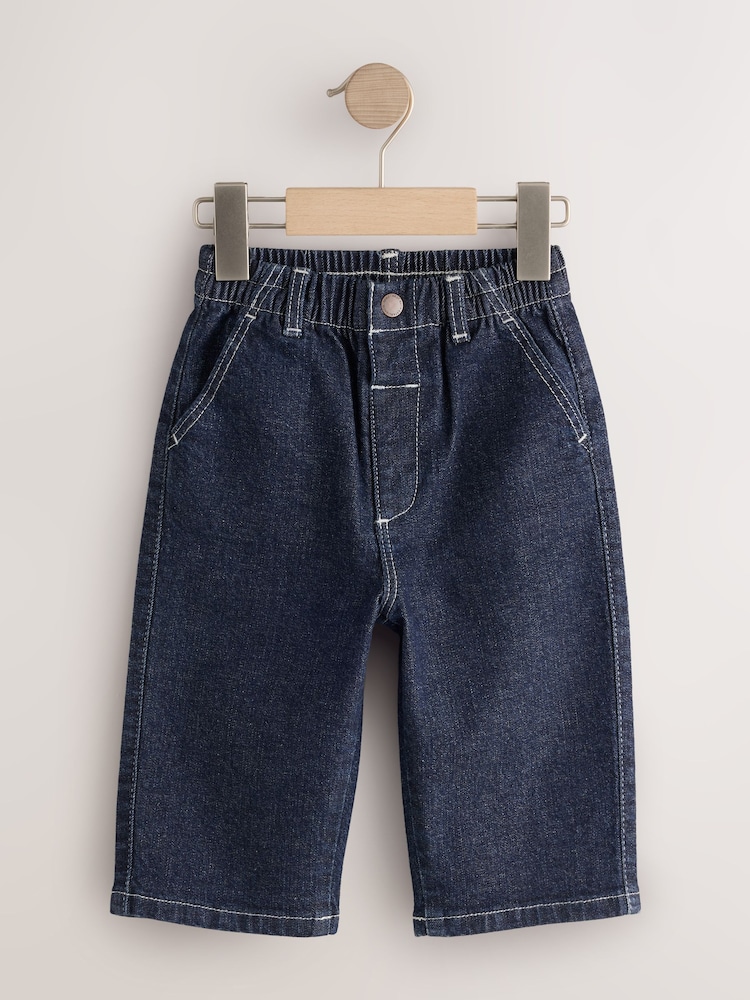 Rinse Wash Wide Fit Jeans (3mths-7yrs) - Image 1 of 4 Rinse Wash Wide Fit Jeans (3mths-7yrs) - Image 1 of 4