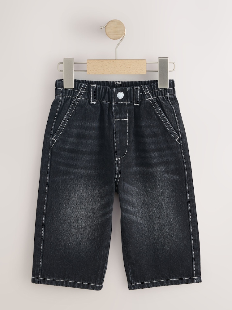 Black Denim Wide Fit Jeans (3mths-7yrs) - Image 1 of 4