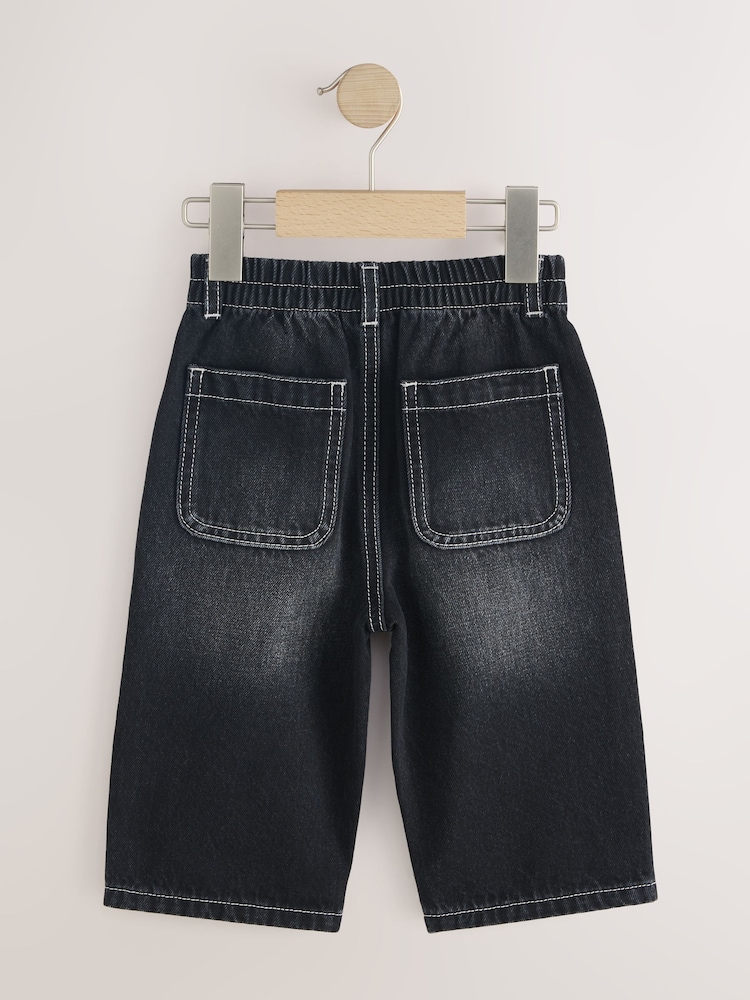 Black Denim Wide Fit Jeans (3mths-7yrs) - Image 2 of 4