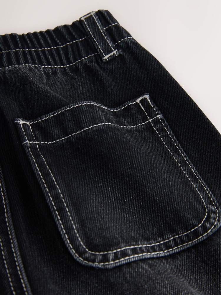 Black Denim Wide Fit Jeans (3mths-7yrs) - Image 4 of 4
