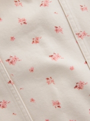 צבע שמנת/ורוד בדוגמה זעירה - מכנסי דגמ"ח בגזרת חבית - תמונה 7 מתוך 7