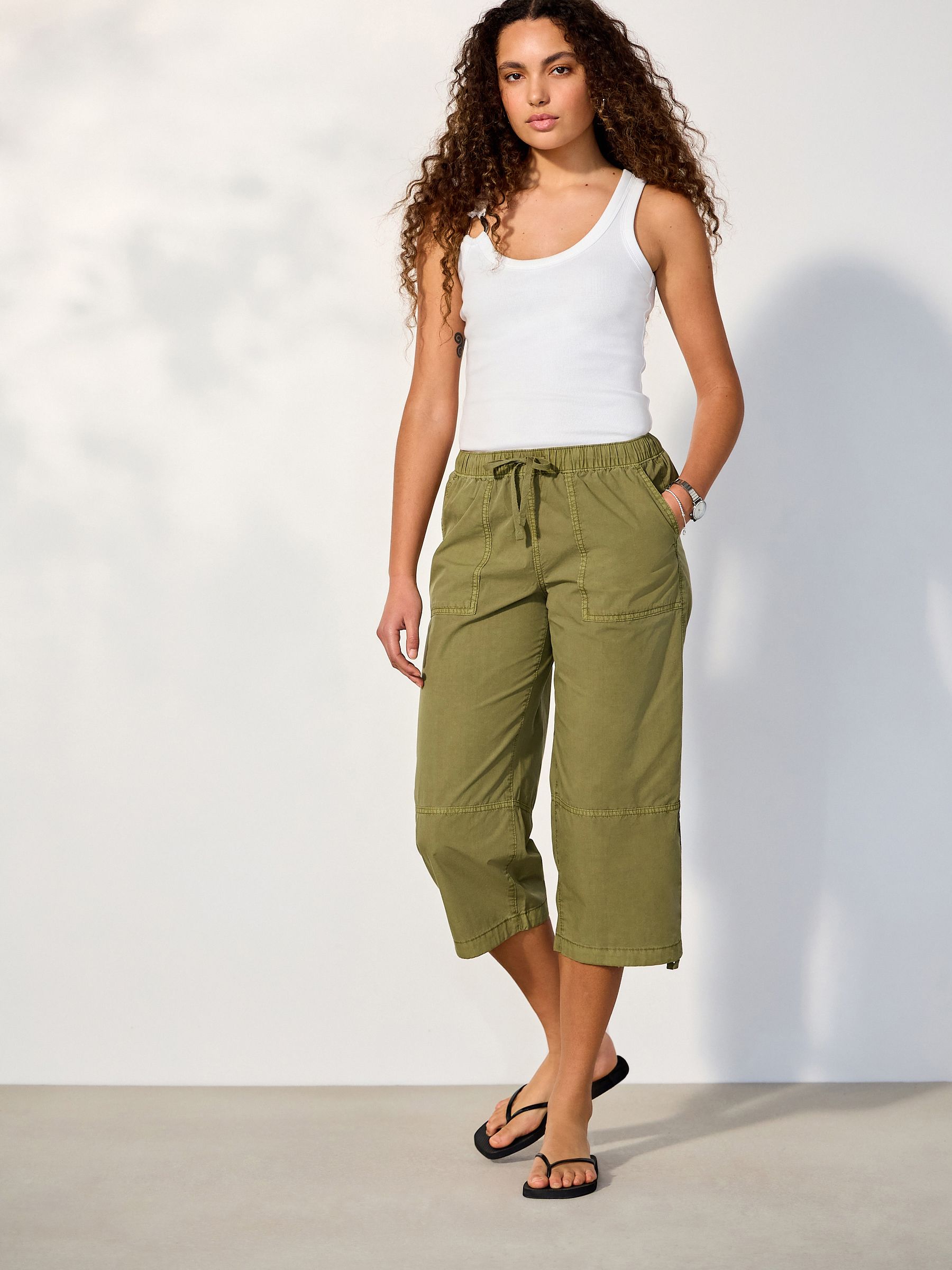 Buy Khaki Green Cropped Utility Chino Trousers from Next USA