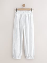 White Broderie Balloon Leg Trousers - Image 7 of 9