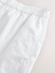 White Broderie Balloon Leg Trousers - Image 9 of 9