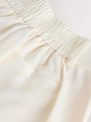 Ecru Elastic Back Wide Leg Satin Trousers - Image 6 of 7