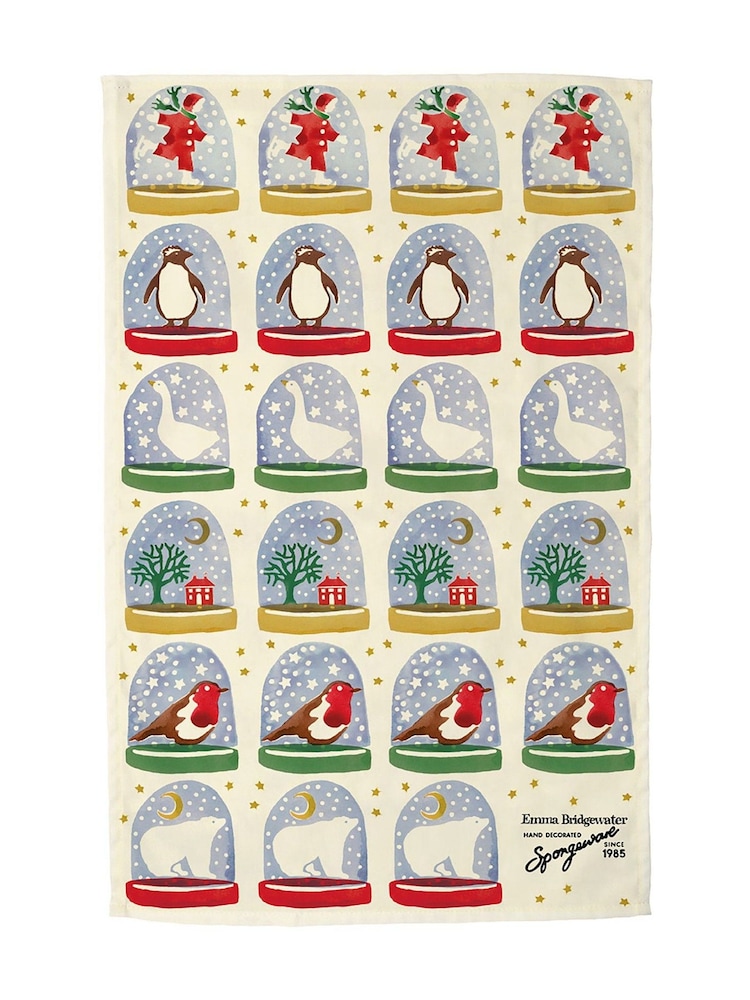 Emma Bridgewater Multi Snow Globe Tea Towel - Image 1 of 1