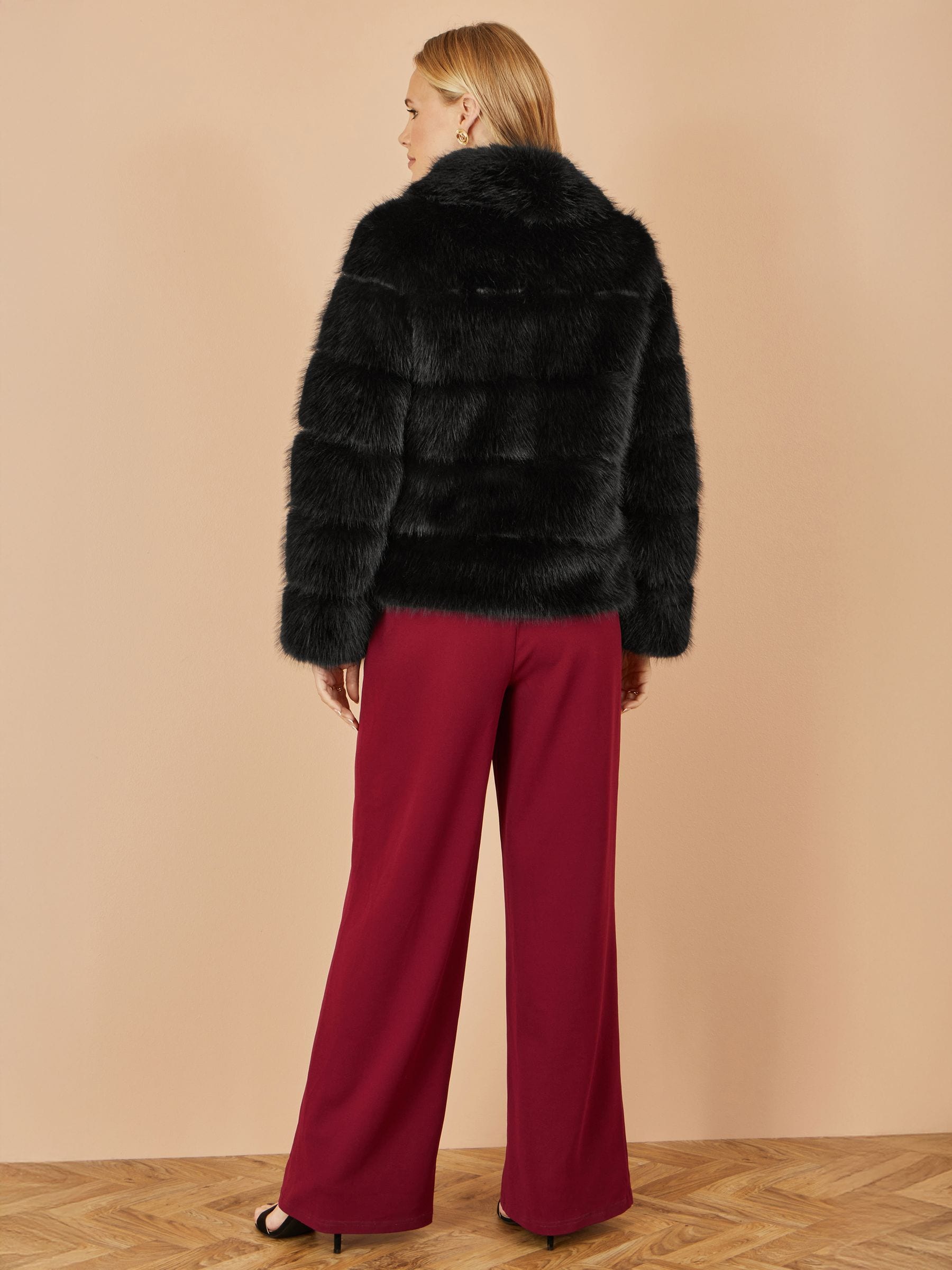 Buy Yumi Black Luxe Faur Fur Coat from Next Canada