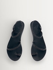 Ancient Greek Sandals Black Eleftheria Clear Glitter Jelly Sandals - Image 3 of 3