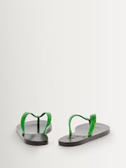 Ancient Greek Sandals Green Saionara Jelly Leather Sole Flip Flops - Image 3 of 4