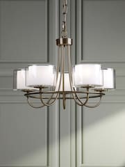 Laura Ashley Brass Southwell Large Ceiling Light - Image 1 of 7