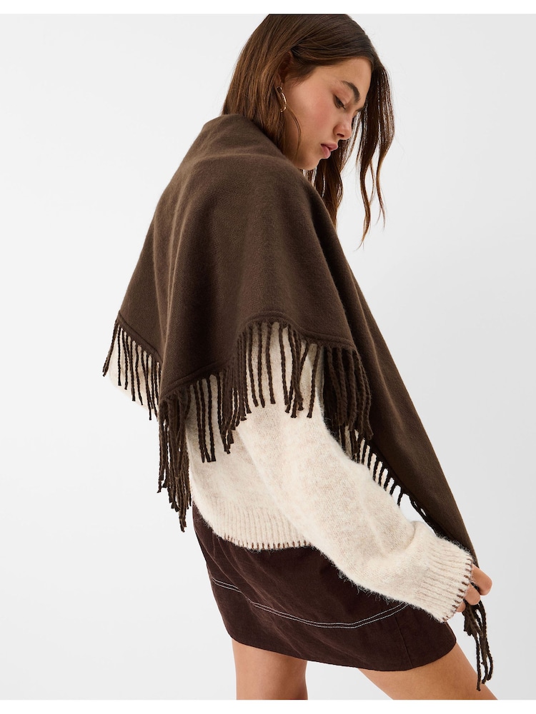 Accessorize Großer Strick-Dreiecksschal mit Quasten - Bild 2 von 3