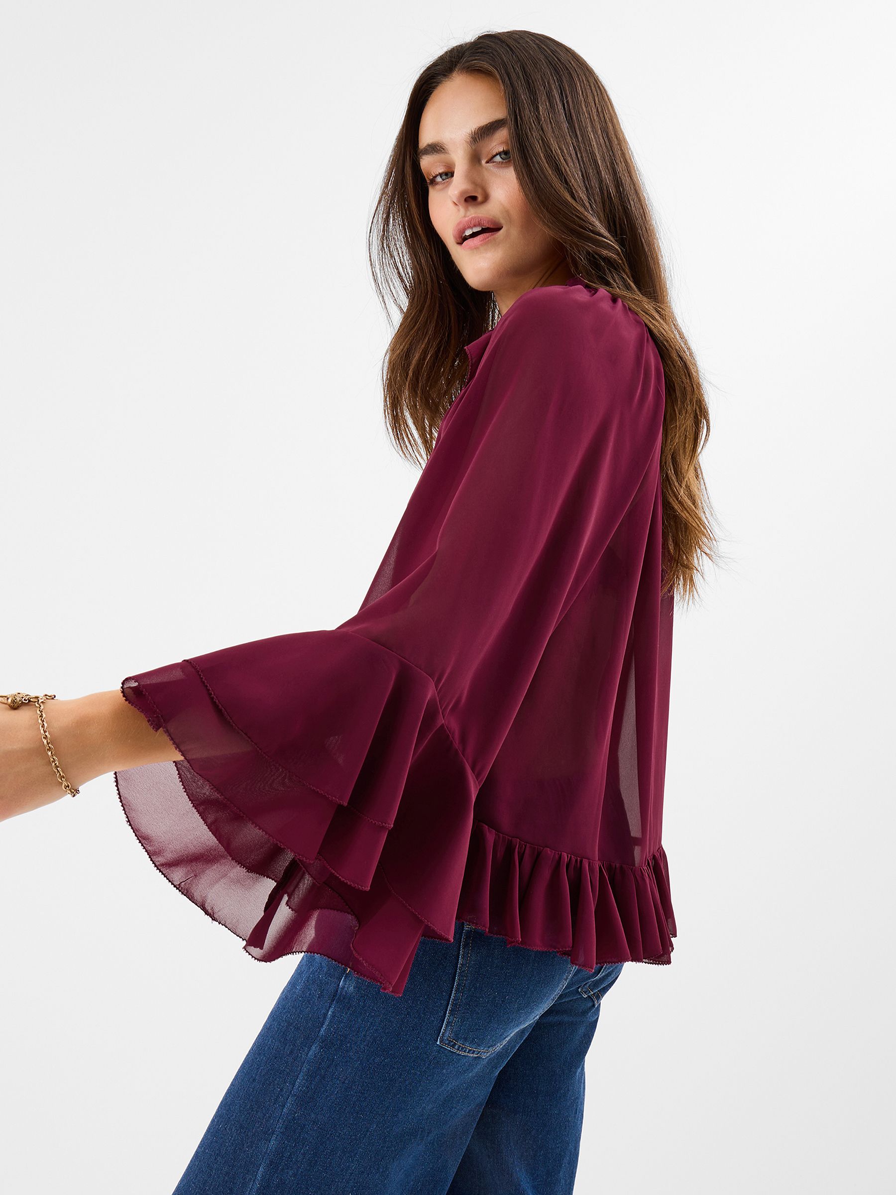 Na♡ Buy Accessorize Red Ruffle Chiffon Blouse from Next South Africa