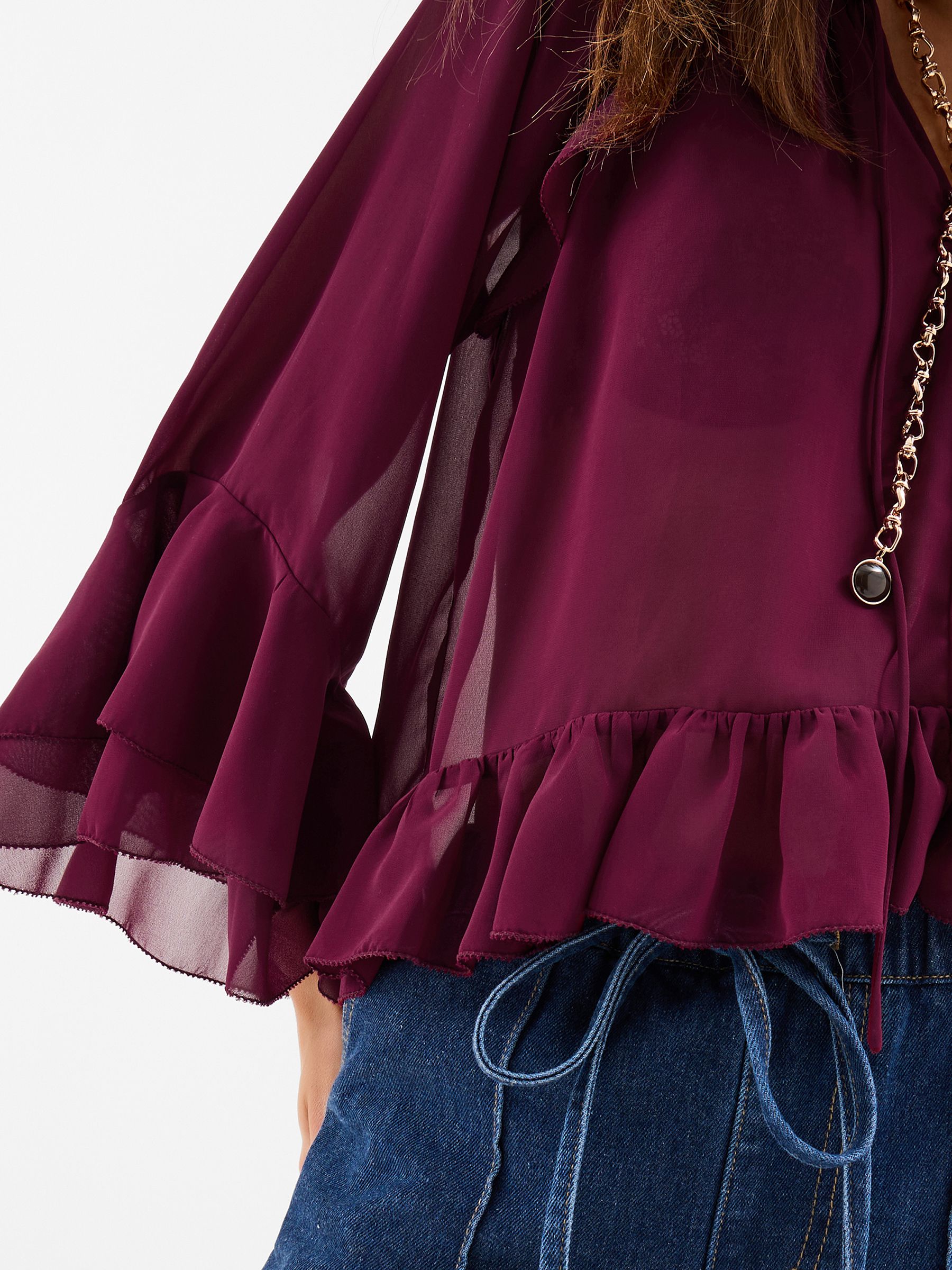 Buy Accessorize Red Ruffle Chiffon Blouse from Next South Africa