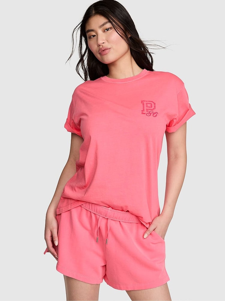 Victoria's Secret Pink Vivid Pink Graphic T-Shirt - Image 1 of 2