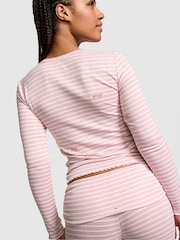 Victoria's Secret Pink Dollhouse Pink Pointelle Pyjama Top - Image 2 of 3