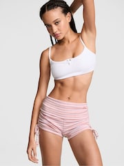 Victoria's Secret Pink Dollhouse Pink Pointelle Folover Short Pyjama Bottoms - Image 1 of 3