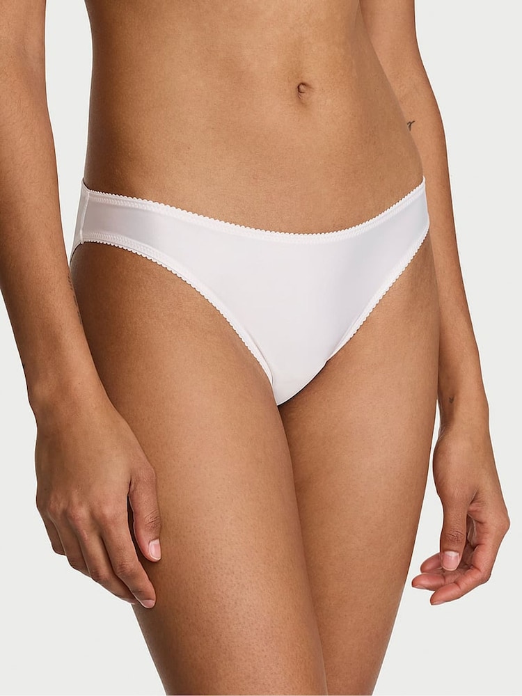 Victoria's Secret Coconut White Bikini Satin & Mesh Bride Knickers - Image 2 of 3