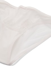 Victoria's Secret Coconut White Bikini Satin & Mesh Bride Knickers - Image 3 of 3