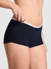 Victoria's Secret Pink Noir Navy Blue 'Too Cute' Boyshort Cotton Knickers - Image 2 of 2
