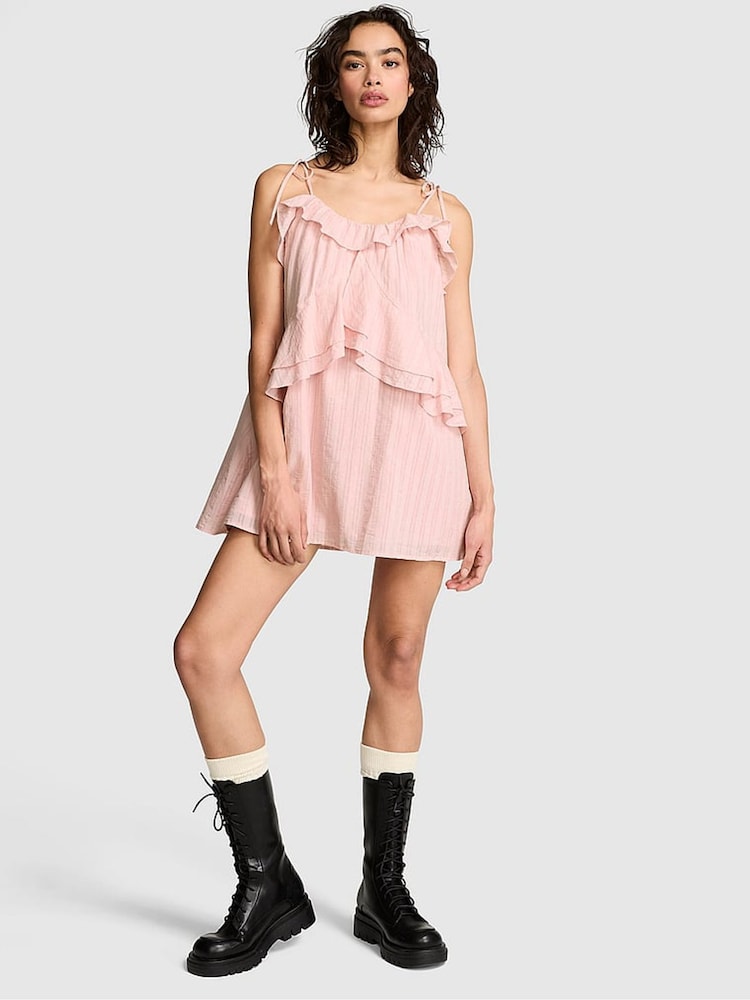 Victoria's Secret Pink Dollhouse Pink Ruffle Mini Dress - Image 1 of 2