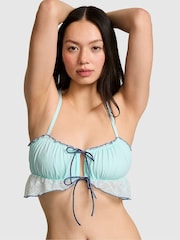 Victoria's Secret Pink Spray Blue Ruffle Bralette - Image 1 of 2