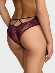 Victoria's Secret Rich Maroon Red Cheeky Charm Lace Knickers - Image 1 of 2