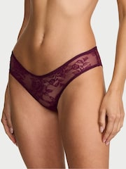 Victoria's Secret Rich Maroon Red Cheeky Charm Lace Knickers - Image 2 of 2