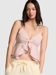 Victoria's Secret Pink Dollhouse Pink Ruffle Hi Lo Top - Image 1 of 2