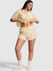 Victoria's Secret Pink Palest Yellow Short Cotton Pyjama Bottoms - Image 2 of 3