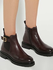 Dune London Red Paused Ankle Boots - Image 1 of 6