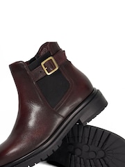 Dune London Red Paused Ankle Boots - Image 6 of 6