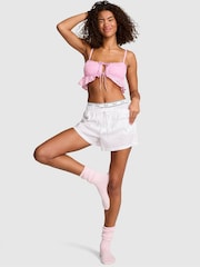 Victoria's Secret Pink White Short Cotton Pyjama Bottoms - Image 1 of 2