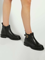 Dune London Black Paused Ankle Boots - Image 1 of 6
