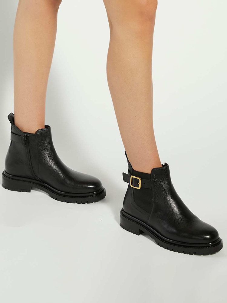 Dune London Black Paused Ankle Boots - Image 1 of 6 Dune London Black Paused Ankle Boots - Image 1 of 6