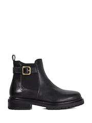 Dune London Black Paused Ankle Boots - Image 2 of 6