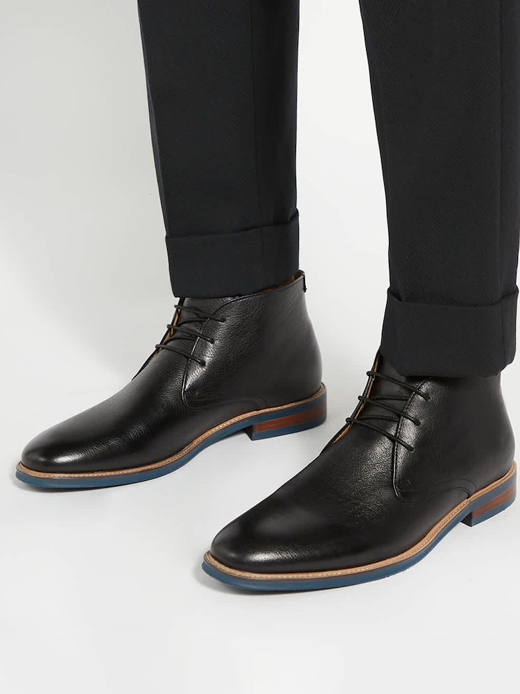Dune London Black Millers Wide Fit Chukka Boots - Image 1 of 6