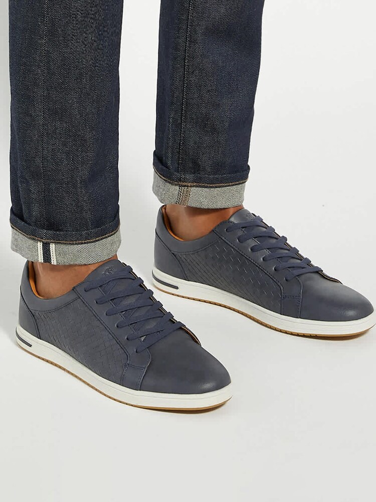 Dune London Blue Tezzy Weave Wf Trainers - Image 1 of 6