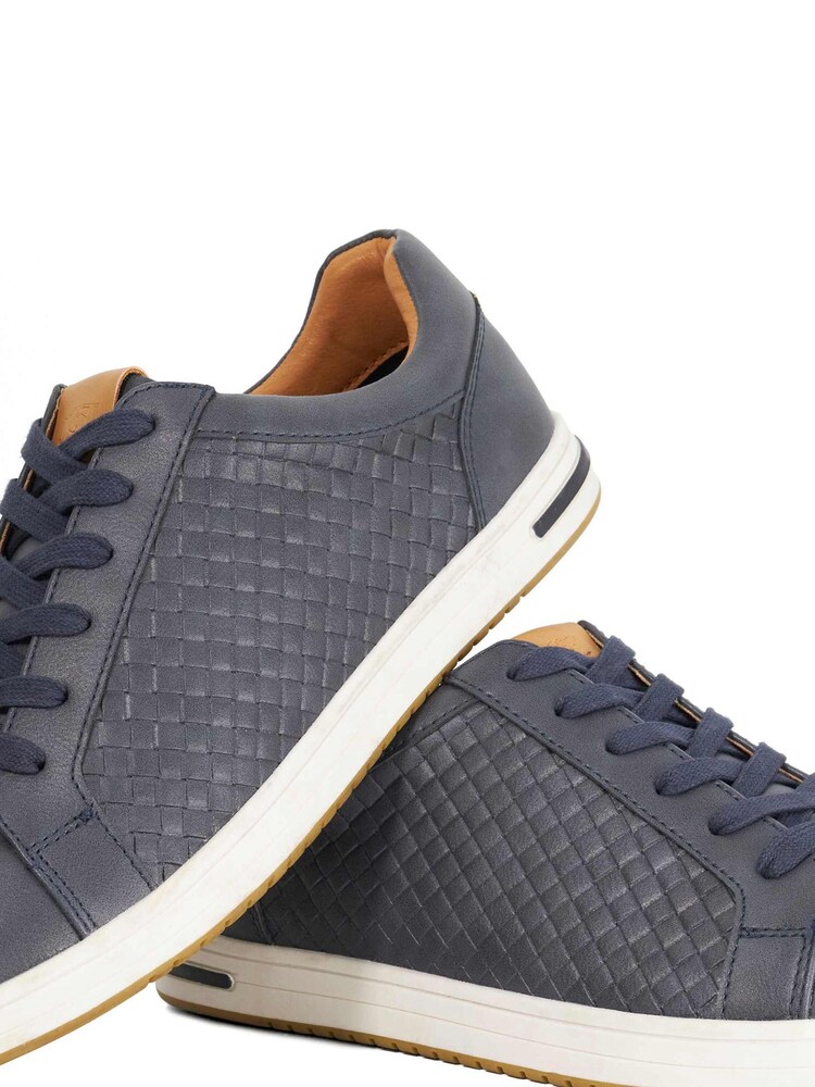 Dune London Blue Tezzy Weave Wf Trainers - Image 6 of 6