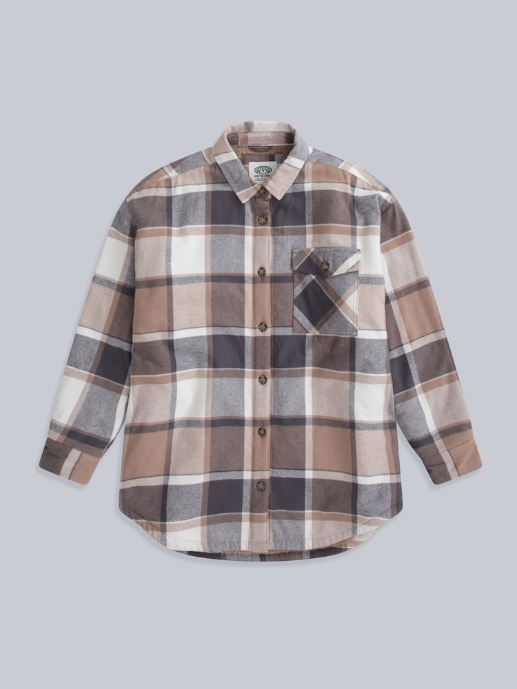 Animal Blue Megan  Borg-Lined Boxy Shirt - Image 1 of 2