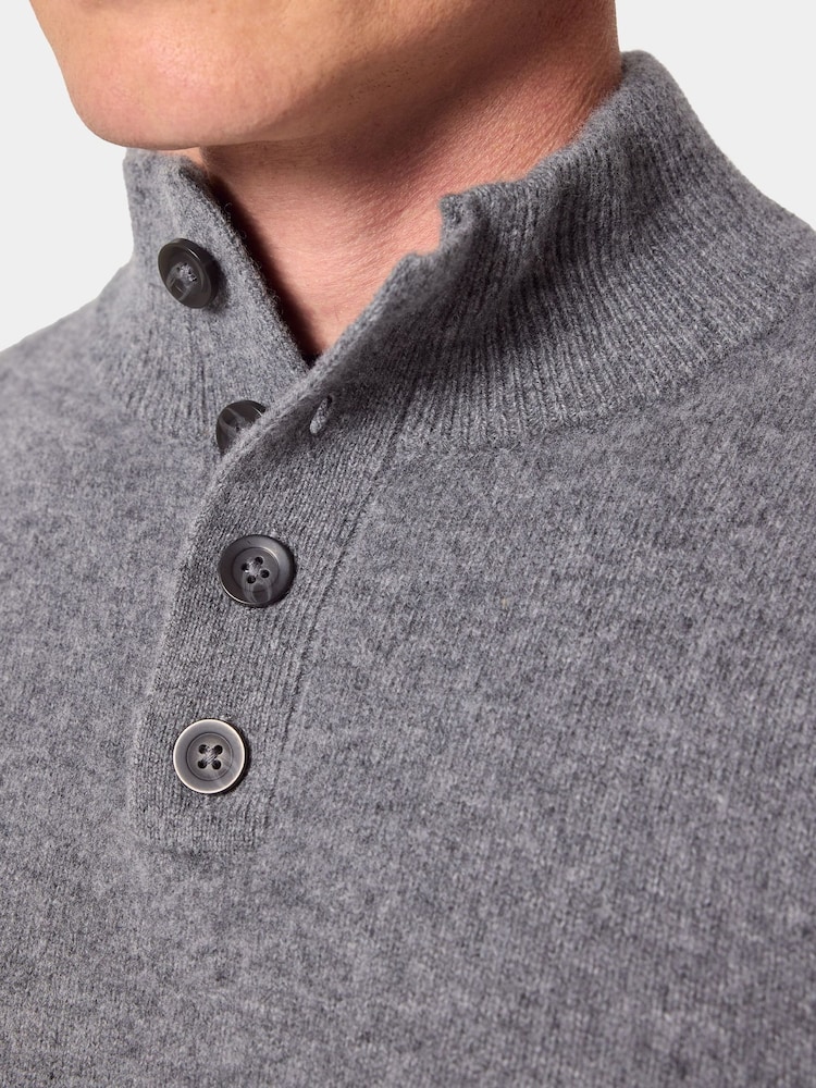 Hawes & Curtis Green Button Neck Jumper - Image 2 of 2 Hawes & Curtis Green Button Neck Jumper - Image 2 of 2
